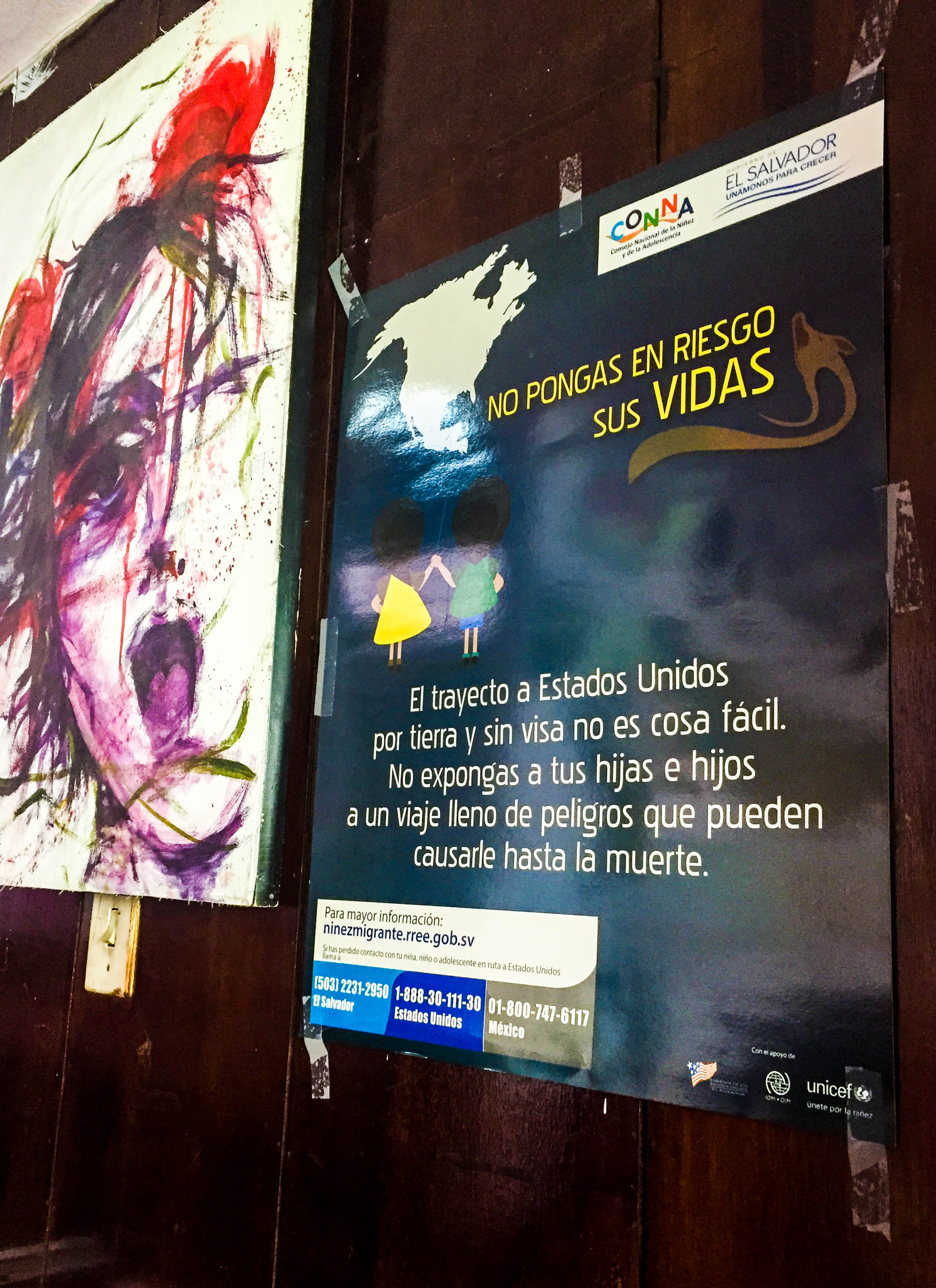 3 El Salvador Migration Poster in ORMUSA offices - Angelika
