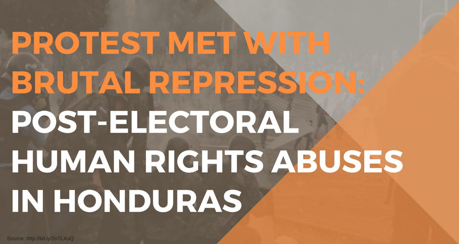 Protest Met with Brutal Repression: Post-Electoral Human Rights Abuses in Honduras