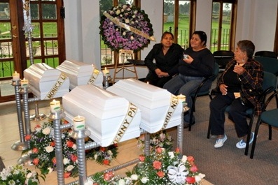 Blanca Nieves mourns her murdered children.